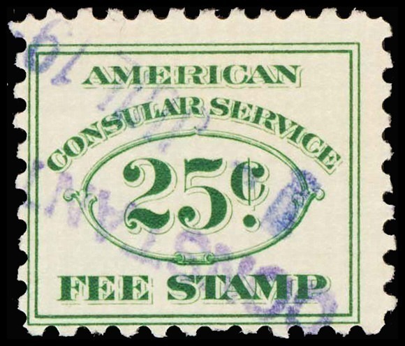 Lot 3932 - CONSULAR SERVICE FEE united states stamps - Michael E. Aldrich, Inc. Michael Aldrich Auctions Sale - 111 Lot 3932 - CONSULAR SERVICE FEE united states stamps - Michael E. Aldrich, Inc. Michael Aldrich Auctions Sale - 111