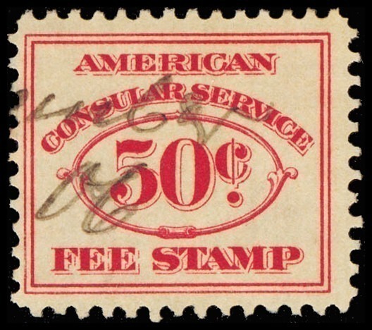 Lot 3919 - CONSULAR SERVICE FEE united states stamps - Michael E. Aldrich, Inc. Michael Aldrich Auctions Sale - 111 Lot 3919 - CONSULAR SERVICE FEE united states stamps - Michael E. Aldrich, Inc. Michael Aldrich Auctions Sale - 111