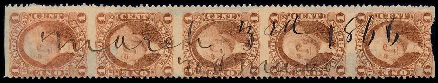 Lot 2582 - FIRST ISSUE MULTIPLES united states stamps -  Michael E. Aldrich, Inc. Michael Aldrich Auctions Sale - 111